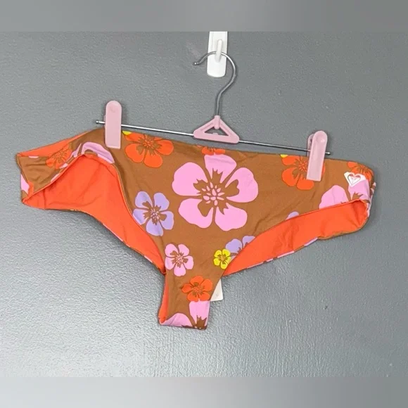 Roxy x Kate Bosworth Reversible Floral Orange Cheeky Bikini Bottom - Picture 4 of 6